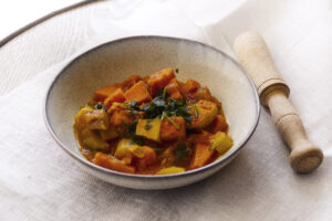 Health boosting curry with chicken and root vegetables